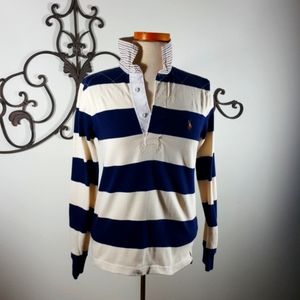 RALPH LAUREN SPORT RUGBY SHIRT WOMENS SIZE MEDIUM